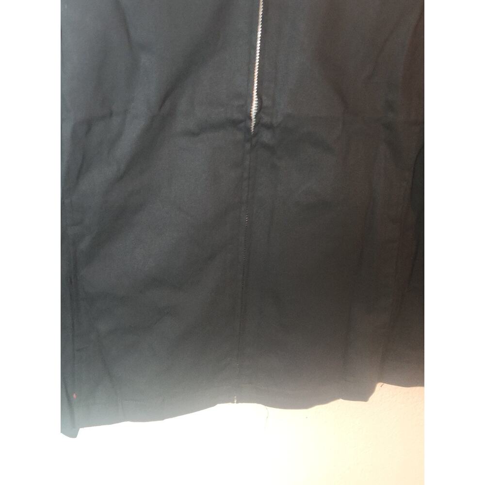 New QVC Bob Mackie Square Jeweled Zip Up Denim Jacket Black Size Large - Picture 6 of 7